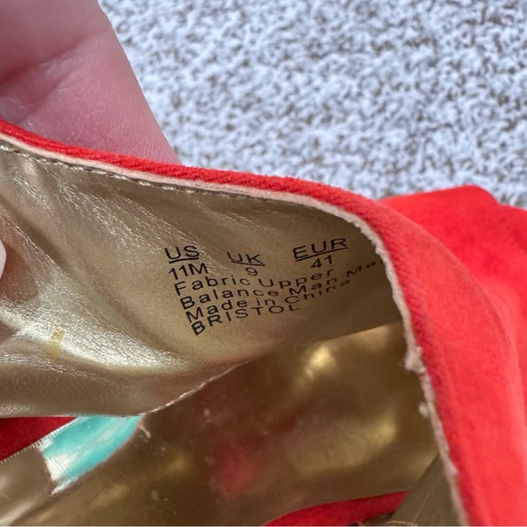 Carlos Santana Red Platform Sandals with Chunky Cork Heel size 11 - Picture 4 of 8